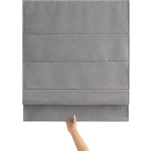 Blackout Cordless Roman Shades for Indoor Windows, 430GSM Chenille Fabric, 23"W x 60"H