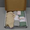 Muslin Hooded Baby Towels, 3 Pack Cotton Baby Bath Towels with Hood for Newborn, Babies, Infant, Toddler, Soft and Absorbent Baby Shower Towel Newborn Essential (35 X 35 Inch) (Green + Grey + Apricot)