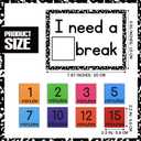 10 Pcs Calm Down Corner Supplies Composition Book I Need a Break Magnetic Visual Calming Corner Support Composition Classroom and Special Education Must Haves Including Break Card and Timer(Pencil)