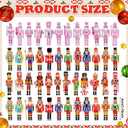 Hotop 48 Pcs Christmas Nutcracker Iron on Patches Colorful Sew on Embroidered Nutcracker Applique Repair Patch Soldier Figures Christmas Patches for Xmas Hat Clothing Backpack DIY Craft