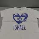 Patriotic Israel Pride Israeli Heart Flag T-Shirt M