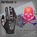 Dirt Bike Motorcycle Gloves - Motocross, Motorbike & ATV Off Road Racing Sports Cycling Gloves, Black, Large