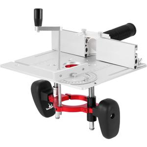 Meticuloso Router Lift Systems, Aluminium Router Table Insert Plate, Updated Router Lift Base for Completely Cylindrical Router with Diameter 2.5-2.56 in