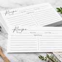 2 x GardenCity Recipe Cards, 4x6 Recipe Cards for Bridal Shower and Weddings, Single-Sided, 50 Pack, Minimalist