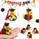 Lewtemi 24 Pcs Red Graduation Diploma Rubber Ducks 2026 Grad Rubber Duck Graduation Duck Bulk Cake Topper for Student Bathtub Swimming Pool Theme Party Favors, 2.5 x 2.5 x 2 Inch