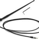 AntennaMastsRus - Marine Black AM-FM Rubber Ducky 15 Inch Antenna Kit - for ATV, Boat, Camper, Go Kart, Motorhome, Pontoon, RV, Sailboat, Tractor, Trailer, UTV, Yacht