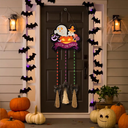Witches Broom Halloween porch decor Wall Decor 3Pcs Broom alloween Ghost Halloween Party Decorations Indoor,outdoor Built-in led light sign
