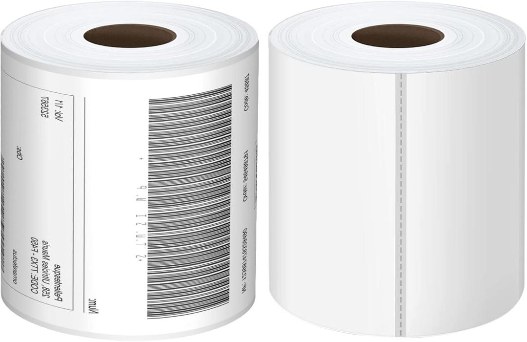 Thermal Labels 4x6 Roll - 500 Direct Thermal Perforated Postage Shipping Labels for Rollo, Zebra, MUNBYN and Polono Printers (NOT for DYMO)