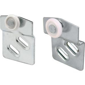 Prime-Line N 7537 Sliding Closet Door Roller Kit, 7/8 In. Wheel Dia., Convex (Round) Edge Plastic, Stamped Steel Construction, Includes 1/4 & 1/2 In. Offset Pairs, Fits Atlas Wardrobe Doors (2 Pack)