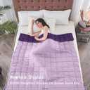 yescool Weighted Blanket for Adults (12 lbs, 60" x 80", Purple) Cooling Heavy Blanket for Sleeping Perfect for 110-130 lbs, Queen Size Breathable Blanket with Premium Glass Bead, Machine Washable