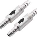 2 PCS Stainless Steel One Way Check Valve,Air CO2 Line Tubing Regulator for Anti-Backflow Non-Return in Aquarium System
