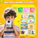 HiMont Kids Instant Print Camera, 1080P HD Kids Camera Instant Print with 3 Rolls Print Paper & 32GB Card, Ideal Kid Toys Gifts for Boys & Girls Age 3-14 (Black)