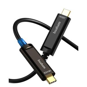 USB C Fiber Optic Cable 33FT, 10Gbps USB 3.2 Gen2 USB C Cable, Ultra Slim & Long Distance Type C Cable with Germany SiliconLine Chip for Logitech 4K Camera,Video Conference,Industrial System