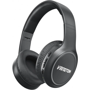VANOTOM Wireless Headphones Bluetooth Headphones with Microphone,Noise Canceling Wireless On-Ear Headset（Black）