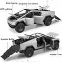 1:22 Scale Diecast Toy Trucks, Metal Pull Back Pickup with Mini ATV, Vehicle Playset for Kids, Birthday Gift for Boys 3+ (Silver)