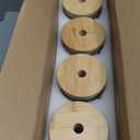 Drinking Glasses with Bamboo Lids and Glass Straw 4pcs Set - 16oz Glass Cups, Iced Coffee Glasses, Cute iced Tea Glasses, Beer Glasses, Ideal for Coffee Bar Accessories, Aesthetic Gift - 2 Brushes