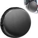 Spare Tire Cover, Waterproof PVC Thickening Leather Tire Wheel Covers, Tough Tire Wheel Protector, Universal Fit for Jeep, Trailer, RV, SUV, Truck, (Fits Entire Tire Diameters 25.6-27.2 Inch)
