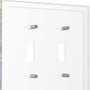 Decorative 2 Gang Double Toggle Light Switch Wall Plate Cover Summer Purple Colorful Country Spring Flower Wildflower Floral Mid Size Four Device Electrical Outlet Cover Receptacle Plug Face Plate