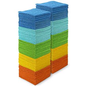 AIDEA Microfiber Cleaning Cloth,  Soft Absorbent Rags, Microfiber Towels for Cars, Kitchen Towels, Dusting Cloth for Home, Window, Cleaning Supplies,12"×12"