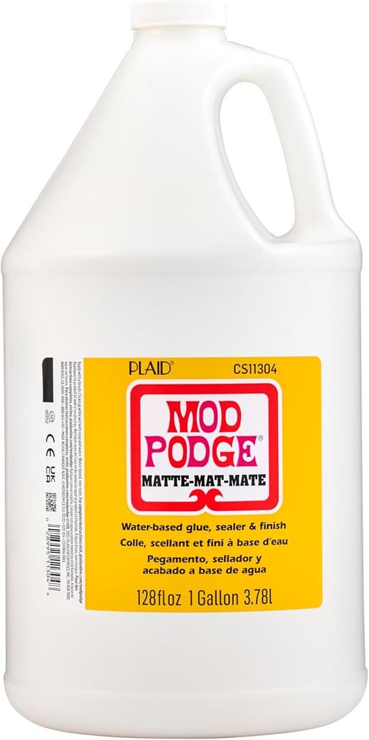 Mod Podge CS11304 Waterbase Sealer, Glue and Finish, 128 oz, Matte