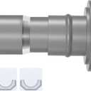 18-32 Inch Small Shower Rod Adjustable Spring Tension Curtain Rod, No Drilling, Rust-Resistant Gray Short Rod for Windows, Closets, or Bathrooms (Y2(18-32in), Grey)