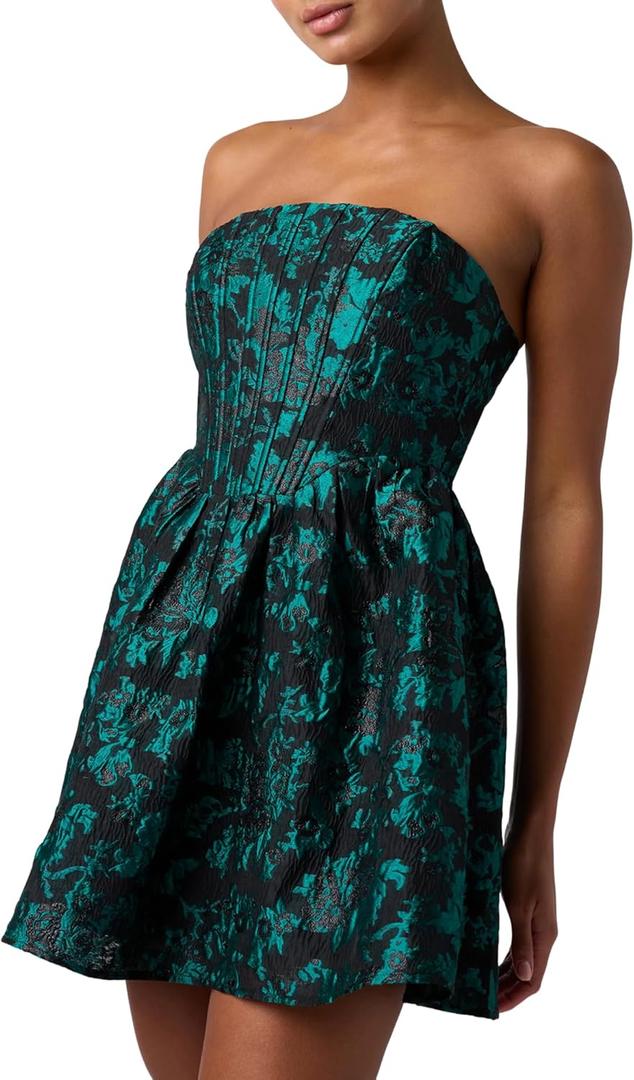 Lulus Womens Ayla Jacquard Mini Dress, Small