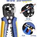 haisstronica Wire Stripper and Crimping Tool,AWG 24-10 Automatic Stripper Tool with AWG 22-10 Ratchet Wire Crimper For Heat Shrink Connectors