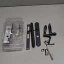 Wright Products - Serenade Mortise Keyed Lever Mount Latch with Deadbolt for Screen and Storm Doors, Matte Black (Transitional, Black)