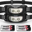 Energizer Universal+ LED Headlamp (2-Pack), IPX4 Water Resistant Headlamps, Bright Head Light for Outdoors, Camping, Running, Storm, Survival LED Light for Emergencies (Batteries Included) (Black)