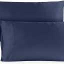 Hotel Sheets Direct Queen Size Pillowcases 2 Pack, 20x30 Inch, Cooling & Breathable Pillow Cases, 100% Viscose Derived from Bamboo Pillow Covers, Silky Soft for Hair & Skin, Bold Look in Navy Blue