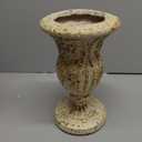 12 Inch Vintage Urn Planters for Outdoor Plants, Embossed Design Durable and Sturdy Resin Fiber Flowerpots with Drainage Hole, Decorative Orchid Houseplant Pot Indoor Outdoor Plant Container (Small)