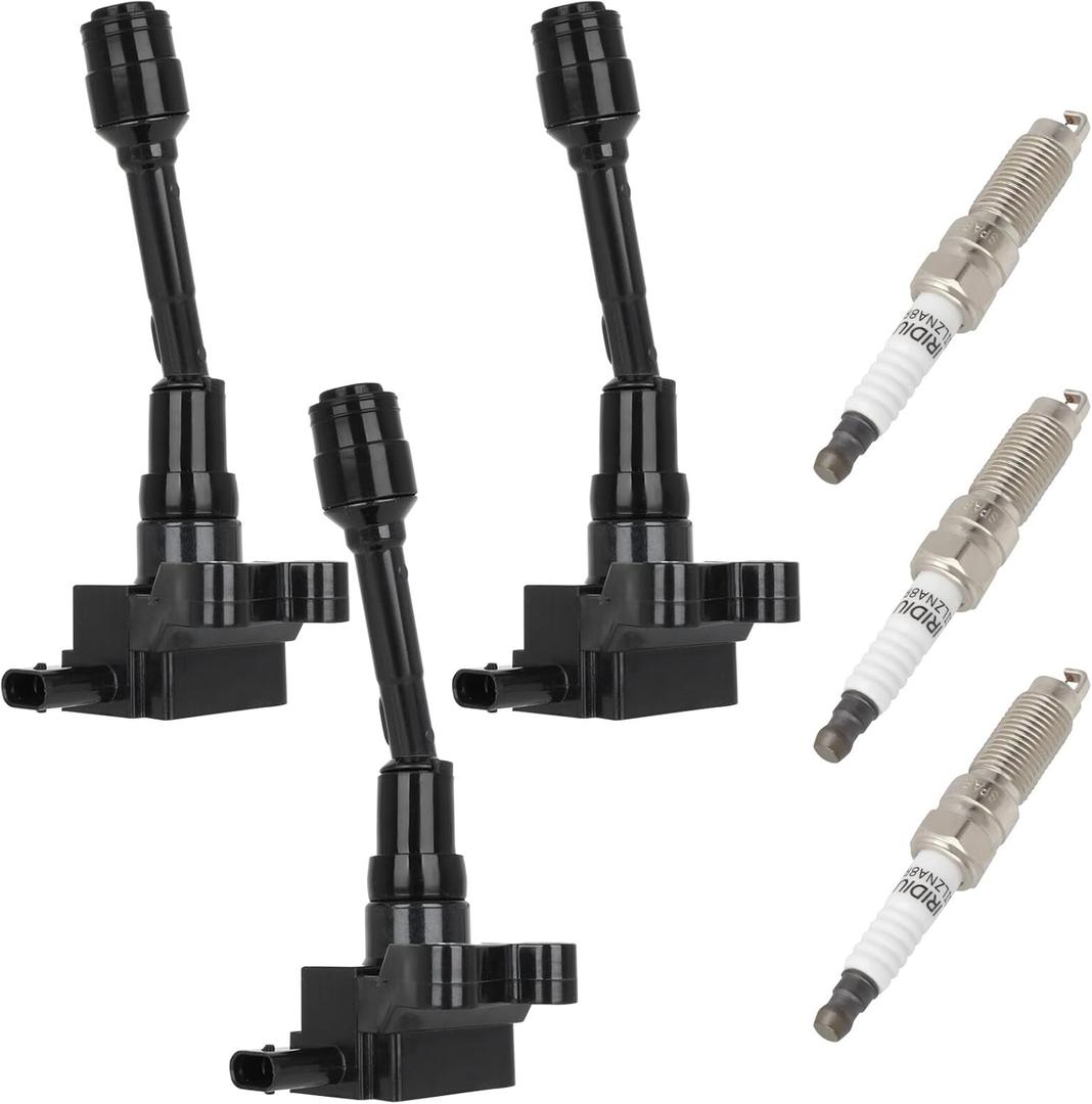 ECCPP 3 ignition coils with 3 iridium Spark Plugs,UF736,coils packs,for Ford EcoSport 1.0L 1.5L 2018-2021,Focus 1.0L 2015-2018,Fiesta 1.0L 2014-2017,UF736,GN10635,COP637