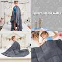 yescool Weighted Blanket 5 Pounds Cooling Weighted Lap Blanket, Grey Heavy Blanket for Sleeping, Weighted Throw Blanket Gifts for 40-60lbs, 36"x48"