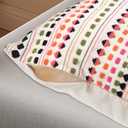 Boho Throw Pillow Covers Colorful 18x18 Inch Set of 2 Square Decorative Cushion Cover Striped Bohemian Pillow Case Farmhouse Accent Netural Pillowcase for Home Sofa Couch Bed Decoration