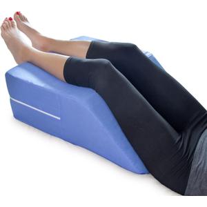 DMI Leg Wedge Pillow for Back Pain Relief (FSA Eligible) | High-Density Foam | Bed Wedge Pillow For Legs Elevation | Knee Pain, Post Surgery Pillow | Circulation and Swelling | Pregnancy | Blue (8 Inch)