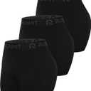 Runhit 3" Volleyball Shorts Womens 3 Pack Compression Shorts for Women Spandex Shorts Women Workout Athletic Yoga Gym (Medium, No Pockets: Black/Black/Black (3pack))