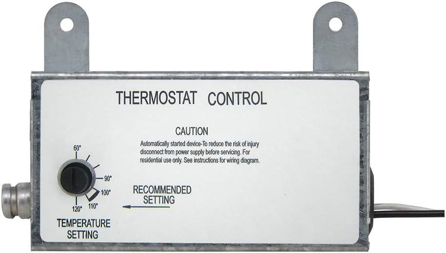 iLIVING ILG-002T Fan Thermostat Control Box, Silver