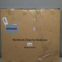 Hanging Chair for Bedroom Hammock Chair Swing with Lights and Hardware Kits Holds Up to 550Lbs Macrame Swing Chair Hanging Cotton Rope Swing Chair for Bedroom Patio, Deck Garden-Cushion Not Included