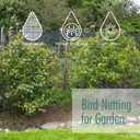 Bird Netting for Garden, Fetanten 13 x 40 FT Netting for Garden Protection Vegetables Fruit Trees Blueberry from Birds Deer Poultry, Heavy Duty Woven Mesh Net Animal Fencing with Ties and Staples