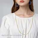 Lanyards for Id Badges Stainless Steel Metal Teacher Lanyard with Id Holder Retractable Cruise Ship Badge Holder for Women (Gold/Silver 13)