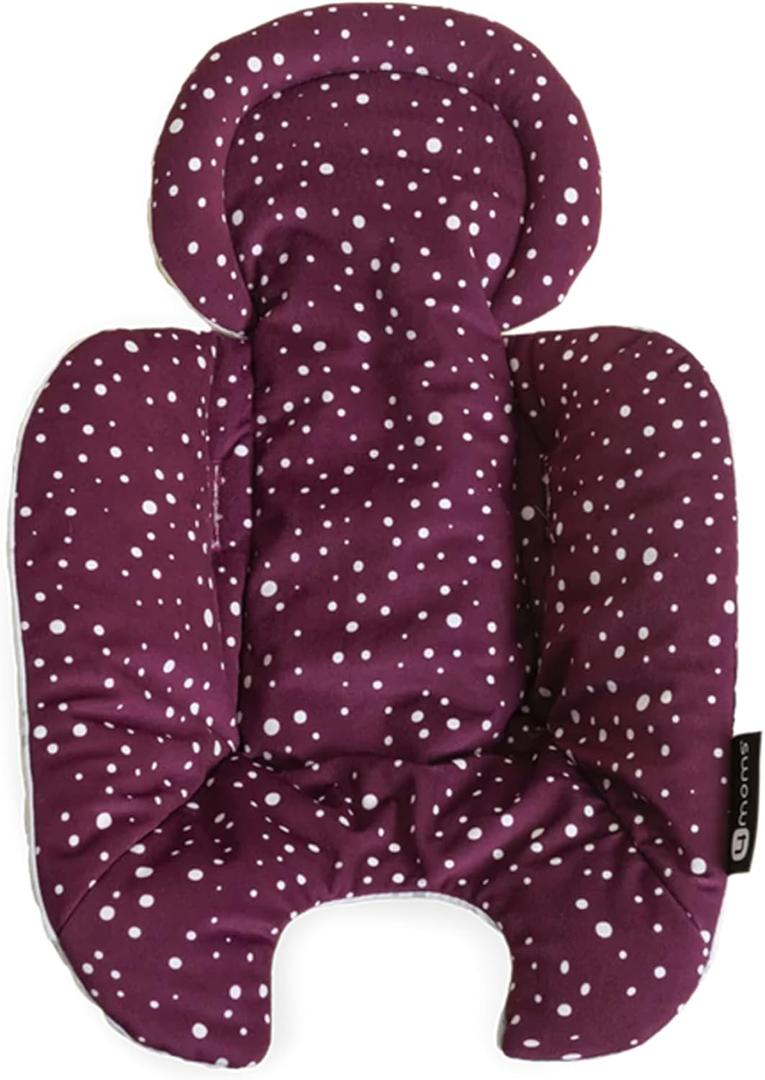 4moms RockaRoo and MamaRoo Infant Insert, Machine Washable, Soft, Plush Fabric, Reversible Design, Maroon