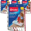 O-Cedar ProMist MAX Spray Mop Head Replacement (Pack of 4) | Machine Washable | Reusable | Microfiber Refill | Removes 99% of Bacteria