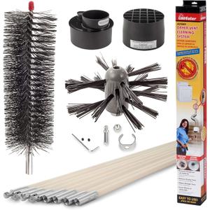 Dryer Vent Duct Cleaning Kit - Gardus RLE24 LintEater Rotary Dryer Vent Cleaner Kit, Removes Lint, Dryer Vent Cleaning System Extends Up to 24 with 08 Flexible 3' Rods, Air Duct Cleaning Tools