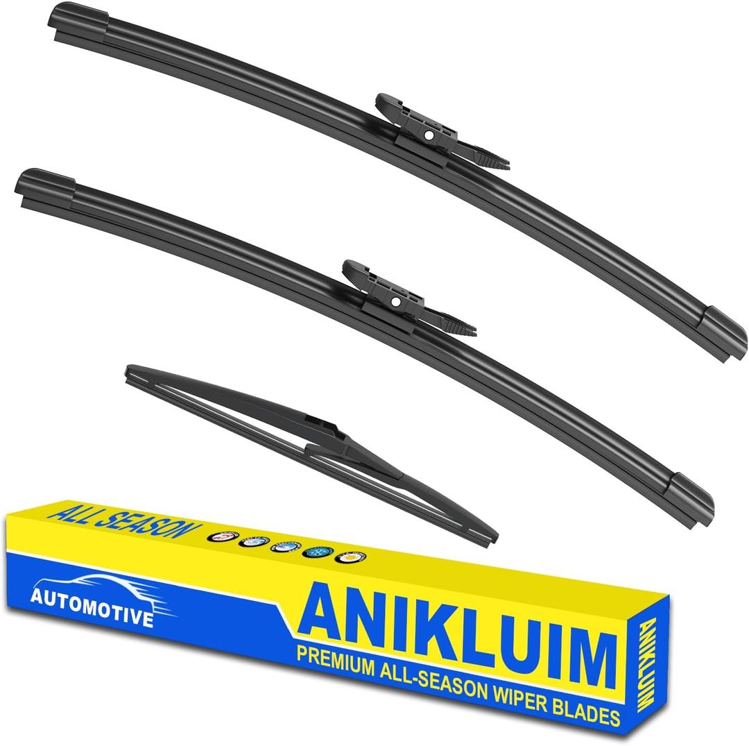 ANIKLUIM 26"+15" Wiper Blades with 11" Rear Wiper Blade Set Replacement for 2012-2017 Aveo Sonic Windshield Wipers Original Factory Quality (Pack of 3)