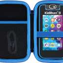 Lebakort Storage Case Compatible with VTech KidiBuzz 3 / KidiBuzz G2 Kids Electronics Smart Device KidiConnect (Black + Blue Case)