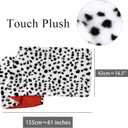 Cosrea Women Halloween Costume Black and White Spotted Dog Shawl Faux Stole for Adult (White)