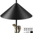 19 Inch Metal Squirrel Baffle for Bird Feeder Pole, Outdoor Squirrel Proof Bird Feeders, Bird House Guard for Shepherds Hook, Rust Chew Proof Heavy Duty