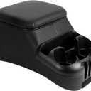 Center Console for Truck Bench Seats, Vehicle Organizer, Medium, Made in USA (Black)