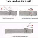 Moran Stainless Steel Mesh Watch Band 20mm Quick Release Black Replacement Metal Strap 18mm 20mm 22mm Compatible for Samsung Galaxy Watch 6 Band Classic 43mm 47mm 40mm 44mm (Black, 20mm)