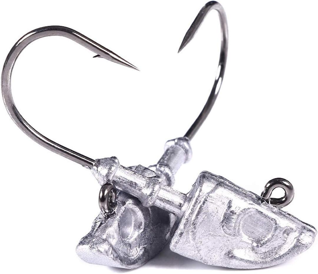 Swimbait Jig Head Saltwater Flats Jig Head Bait Spin Head Jigs Realistic Fish Head Jig Heads 5 Pack (2oz jig Head (3 Pcs))